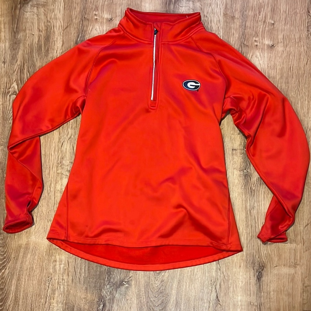 UGA Red Quarter-Zip Pullover